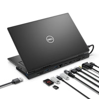 Simplecom CHN622 USB-C 12-in-1 Multiport Docking Station Laptop Stand Dual HDMI + VGA Triple Display Gigabit LAN - Image 4