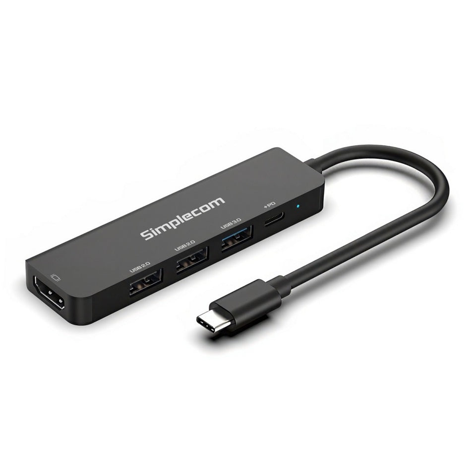 Simplecom CHT550 USB-C 5-in-1 Multiport Docking Station with USB Hub PD HDMI 2.0 4K@60Hz - Image 2