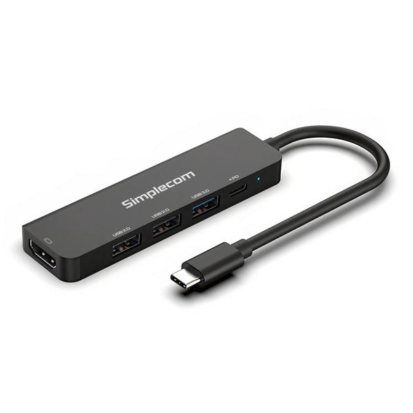 Simplecom CHT550 USB-C 5-in-1 Multiport Docking Station with USB Hub PD HDMI 2.0 4K@60Hz
