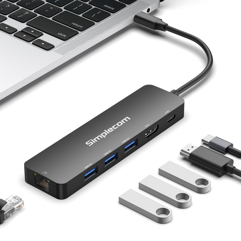 (LS)Simplecom CHT560 USB-C SuperSpeed 6-in-1 Multiport Docking Station HDMI 2.0 - Image 4