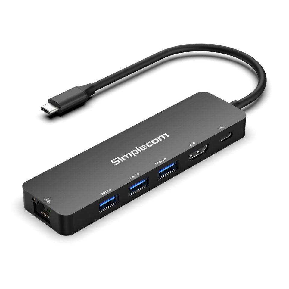 Simplecom CHT560 USB-C SuperSpeed 6-in-1 Multiport Docking Station HDMI 2.0 - Image 1