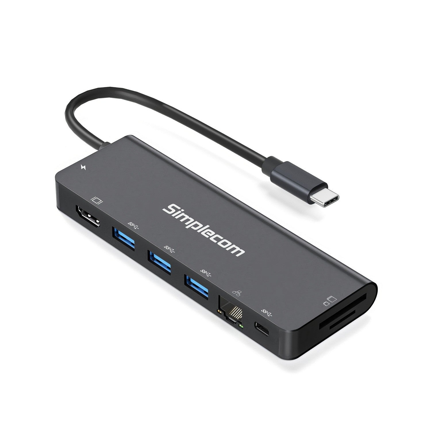 Simplecom CHT590 USB-C SuperSpeed 9-in-1 Multiport Docking Station HDMI 2.0 - Image 1