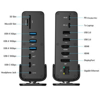 Simplecom CHT815 15-in-1 USB-C 4K Triple Display MST Docking Station with Dual HDMI DP - Image 3