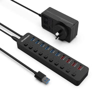 Simplecom CHU810 48W 10-Port USB 3.0 Hub and Charger with Individual Switches 12V/4A Power Adapter BC1.2 Fast Charging - Image 5
