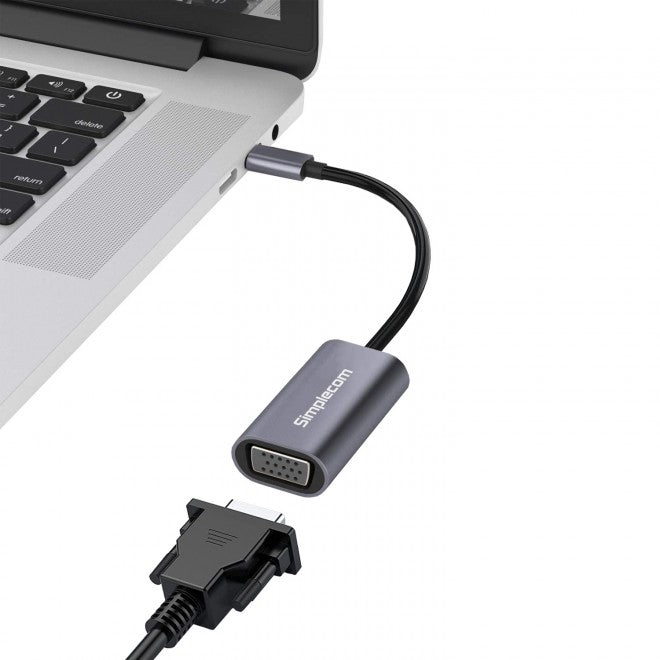 Simplecom DA104 USB-C to VGA Adapter Full HD 1080p - Image 3