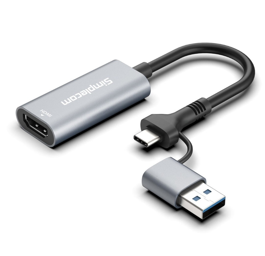 Simplecom DA306C USB 3.0 and USB-C to HDMI Video Card Adapter Full HD 1080p - Image 2