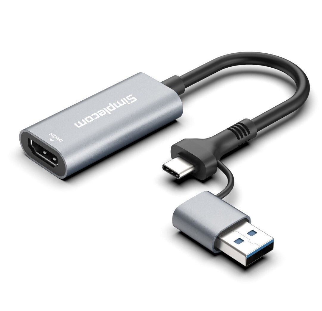 Simplecom DA306C USB 3.0 and USB-C to HDMI Video Card Adapter Full HD 1080p - Image 2