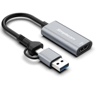 Simplecom DA306C USB 3.0 and USB-C to HDMI Video Card Adapter Full HD 1080p - Image 1