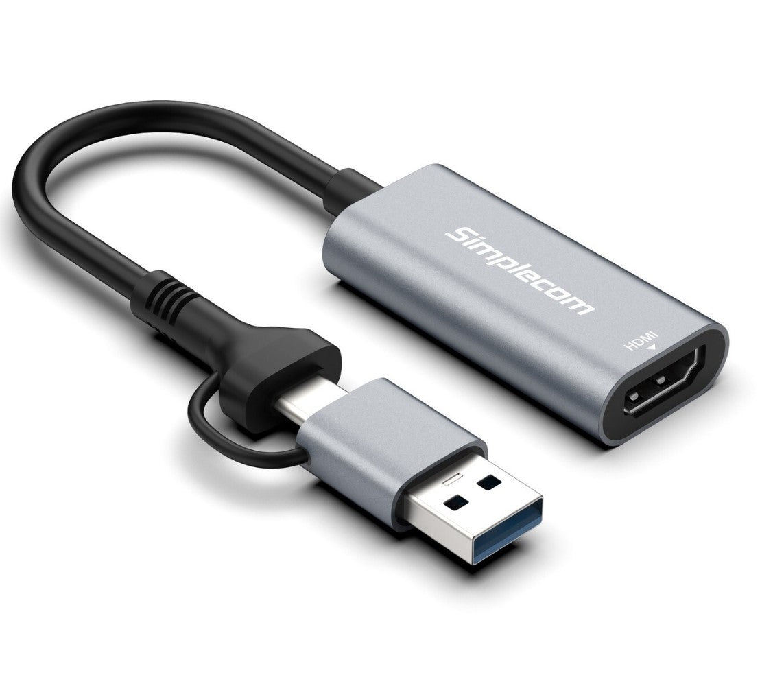 Simplecom DA306C USB 3.0 and USB-C to HDMI Video Card Adapter Full HD 1080p - Image 3