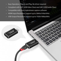 Simplecom DA315 HDMI to USB 2.0 Video Capture Card Full HD 1080p for Live Streaming Recording - Elgato, Atomos Connect - Image 4