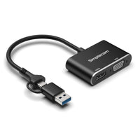 Simplecom DA326C USB 3.0 and USB-C to HDMI + VGA Video Card Adapter Full HD 1080p - Image 4