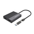 Simplecom DA369 USB 3.0 or USB-C to Dual 4K HDMI 2.0 Display Adapter for 2x 4K@60Hz Extended Screens - Image 1