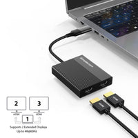 Simplecom DA369 USB 3.0 or USB-C to Dual 4K HDMI 2.0 Display Adapter for 2x 4K@60Hz Extended Screens - Image 4