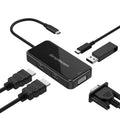 Simplecom DA451 5-in-1 USB-C Multiport Adapter MST Hub with VGA and Dual HDMI - Image 1