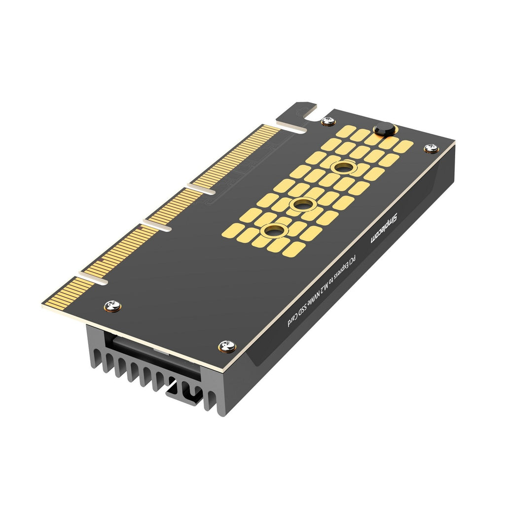 Simplecom EC415B NVMe M.2 SSD to PCIe x4 x8 x16 Expansion Card with Aluminium Heat Sink Black - Image 3
