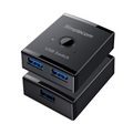 Simplecom KM125 Bi-Directional 2-Way USB 3.0 Switch 1 In 2 Out (2 In 1 Out) 5Gbps  Ideal for sharing USB device between 2 computers - Image 1