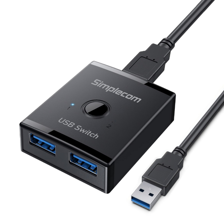 Simplecom KM125 Bi-Directional 2-Way USB 3.0 Switch 1 In 2 Out (2 In 1 Out) 5Gbps  Ideal for sharing USB device between 2 computers - Image 2