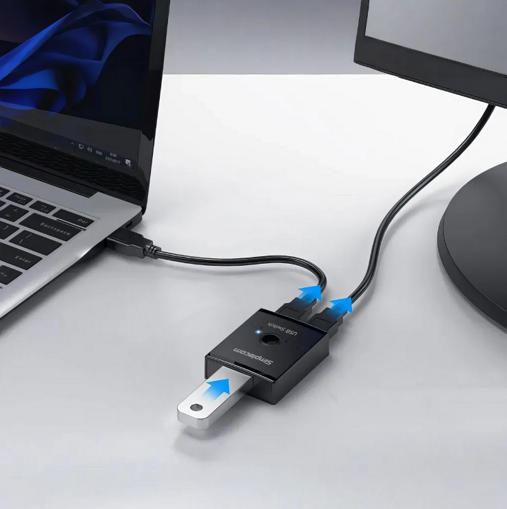 Simplecom KM125 Bi-Directional 2-Way USB 3.0 Switch 1 In 2 Out (2 In 1 Out) 5Gbps  Ideal for sharing USB device between 2 computers - Image 4