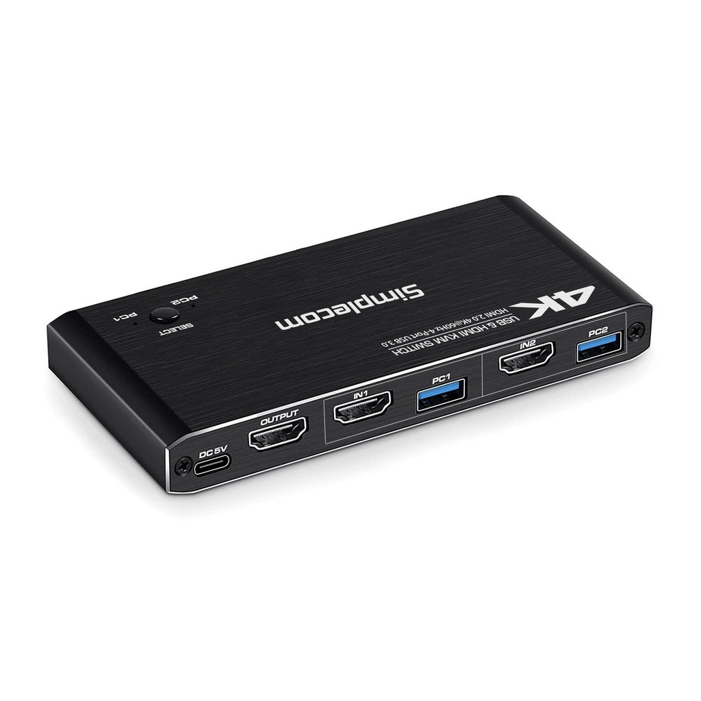 Simplecom KM420 2-Port HDMI KVM Switch HDMI 2.0 4K@60Hz 4-Port USB 3.0 Hub 5Gbps - Image 3