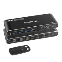 Simplecom KM430 Dual HDMI Monitor KVM Switch for 2 Computers with 4-Port USB Hub 4K@60Hz Keyboard Hotkey - Image 5