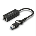 Simplecom NU315C SuperSpeed USB-C and USB-A to Gigabit Ethernet Adapter - Image 1