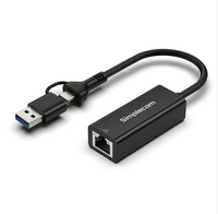 Simplecom NU315C SuperSpeed USB-C and USB-A to Gigabit Ethernet Adapter - Image 2