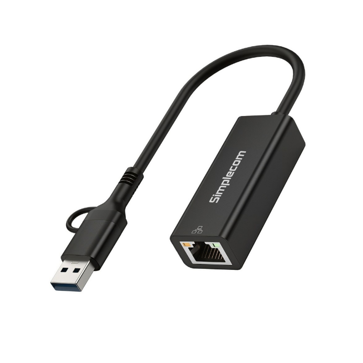 Simplecom NU315C SuperSpeed USB-C and USB-A to Gigabit Ethernet Adapter - Image 3