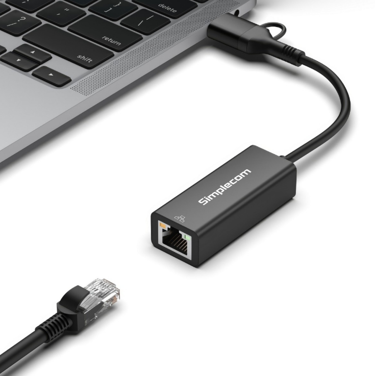 Simplecom NU315C SuperSpeed USB-C and USB-A to Gigabit Ethernet Adapter - Image 4