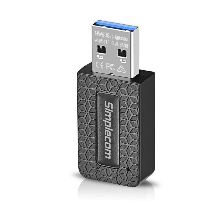 Simplecom NW608v2 WiFi 5 AC1300 Dual-Band USB 3.0 Wireless Adapter - Image 3
