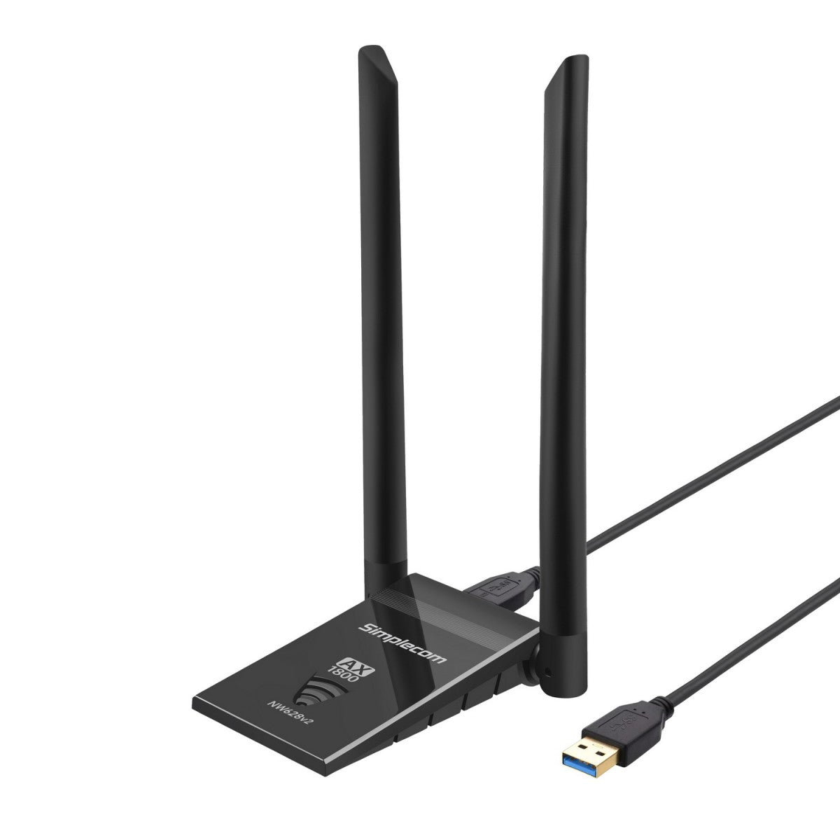 Simplecom NW628v2 AX1800 Dual Band WiFi 6 USB Adapter with 2x 5dBi High Gain Antennas - Image 3