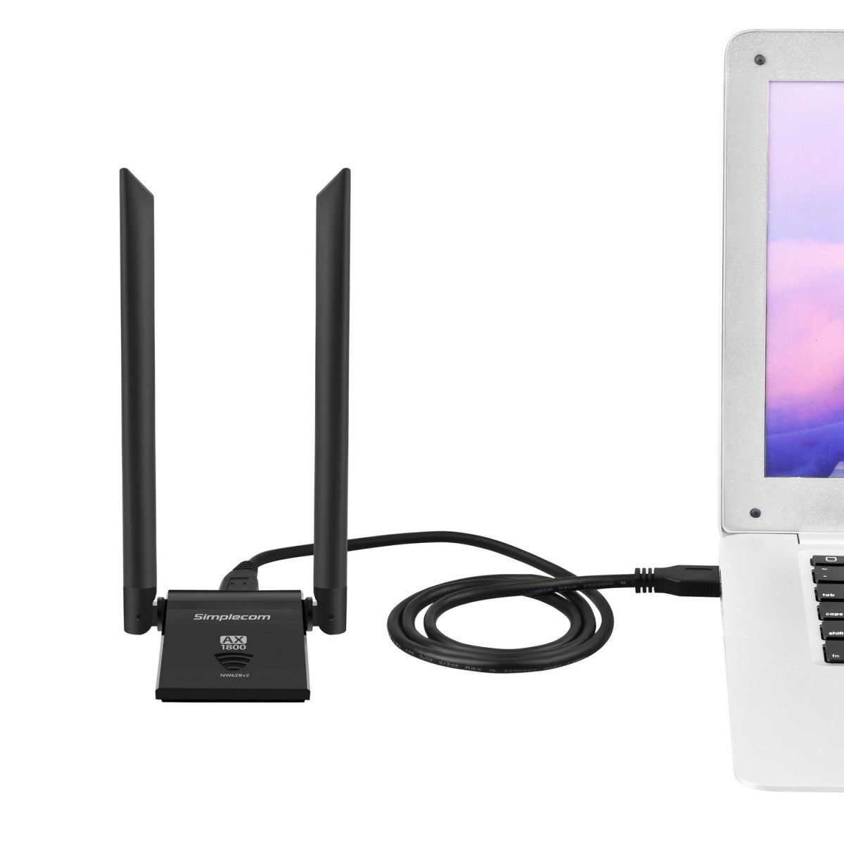 Simplecom NW628v2 AX1800 Dual Band WiFi 6 USB Adapter with 2x 5dBi High Gain Antennas - Image 5