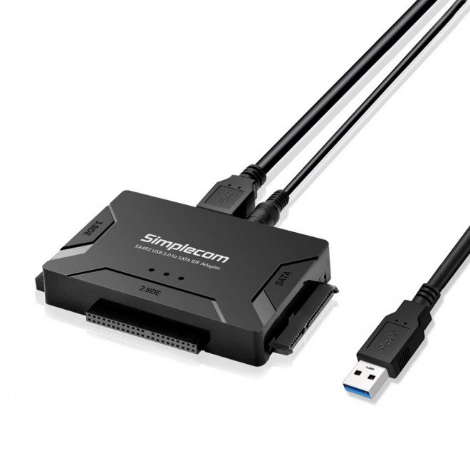 Simplecom SA492 USB 3.0 to 2.5", 3.5", 5.25" SATA IDE Adapter with Power Supply - Image 2