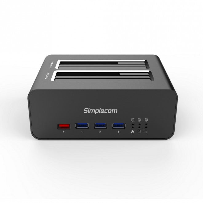 (LS)Simplecom SD352 USB 3.0 to Dual SATA Aluminium Docking Station with 3-Port Hub and 1 Port 2.1A USB Charger (LS) - Image 2