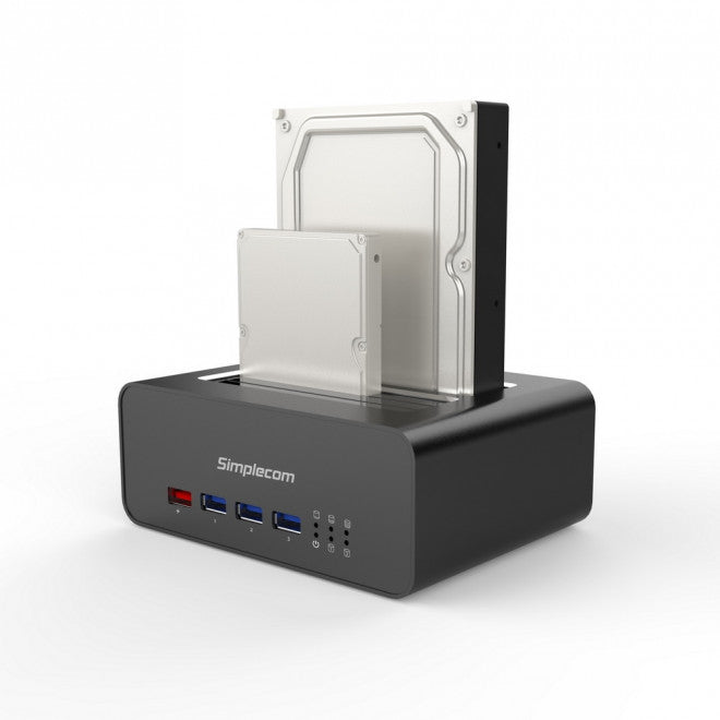 (LS)Simplecom SD352 USB 3.0 to Dual SATA Aluminium Docking Station with 3-Port Hub and 1 Port 2.1A USB Charger (LS) - Image 4