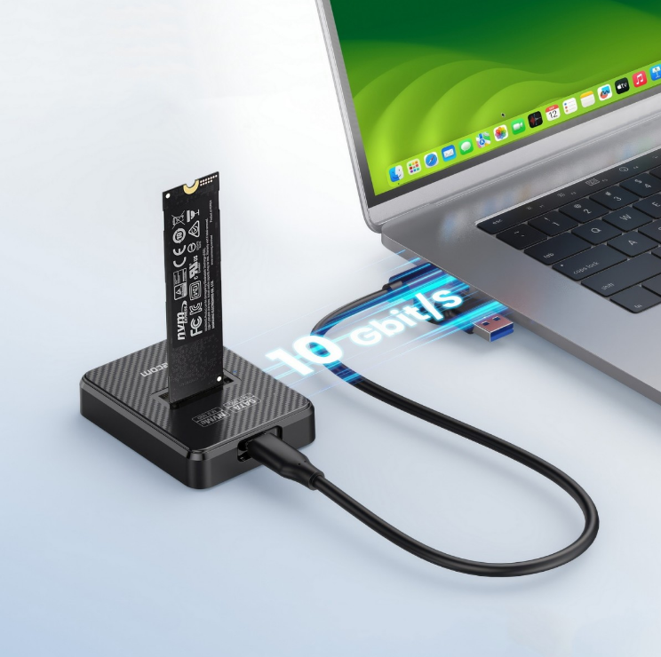 Simplecom SD511 M.2 SSD Docking Station NVMe and SATA Dual Protocol USB 3.2 Gen 2 10Gbps USB-C interface compliant with USB 3.2 Gen 2 standard - Image 3