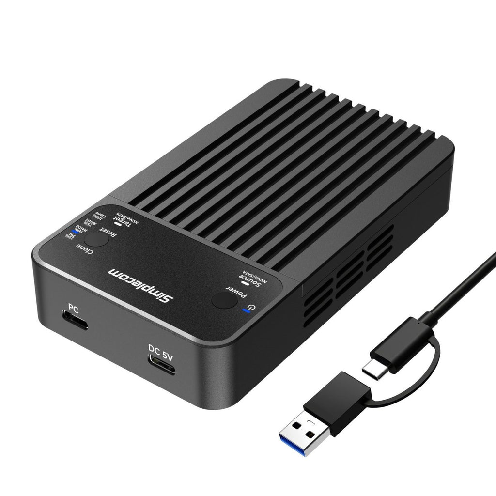 Simplecom SD562 Dual-Bay NVMe/SATA M.2 SSD RAID Enclosure with Offline Clone - Image 5