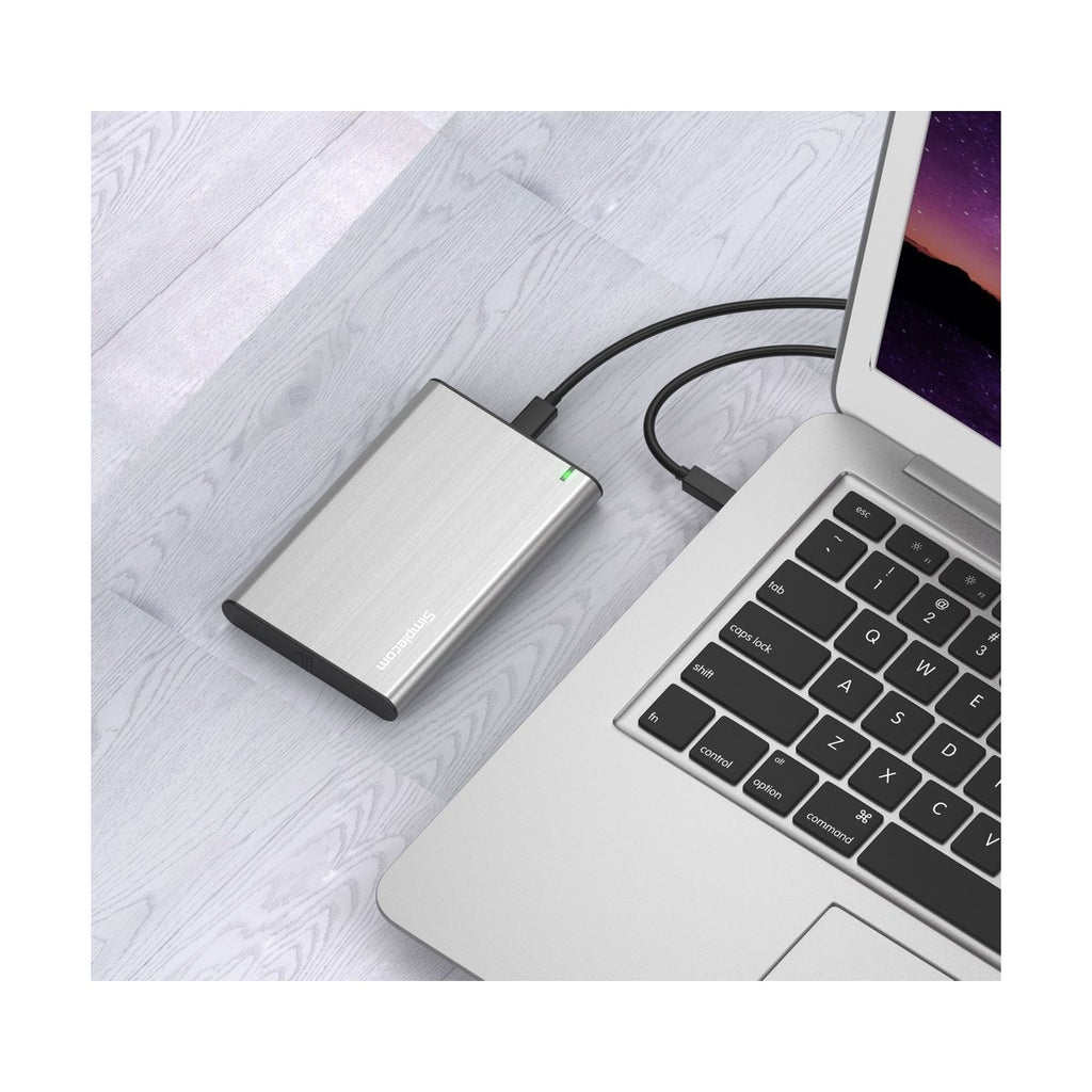(LS)Simplecom SE221 Aluminium 2.5'' SATA HDD/SSD to USB 3.1 Enclosure Grey USB 3.1 Gen 1 support up to 5Gbps data transfer rate - Image 2