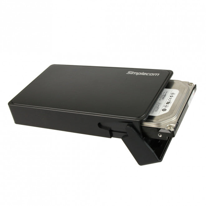 Simplecom SE325 Tool Free 3.5" SATA HDD to USB 3.0 Hard Drive Enclosure - Black Enclosure - Image 2