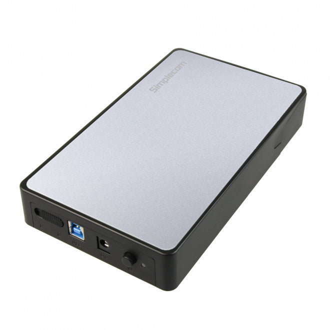(LS)Simplecom SE325 Tool Free 3.5" SATA HDD to USB 3.0 Hard Drive Enclosure - Silver Enclosure - Image 1