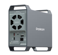 Simplecom SE482 SuperSpeed USB Dual Bay 3.5" SATA Hard Drive RAID Enclosure USB-C RAID 0/1, JBOD - Image 2