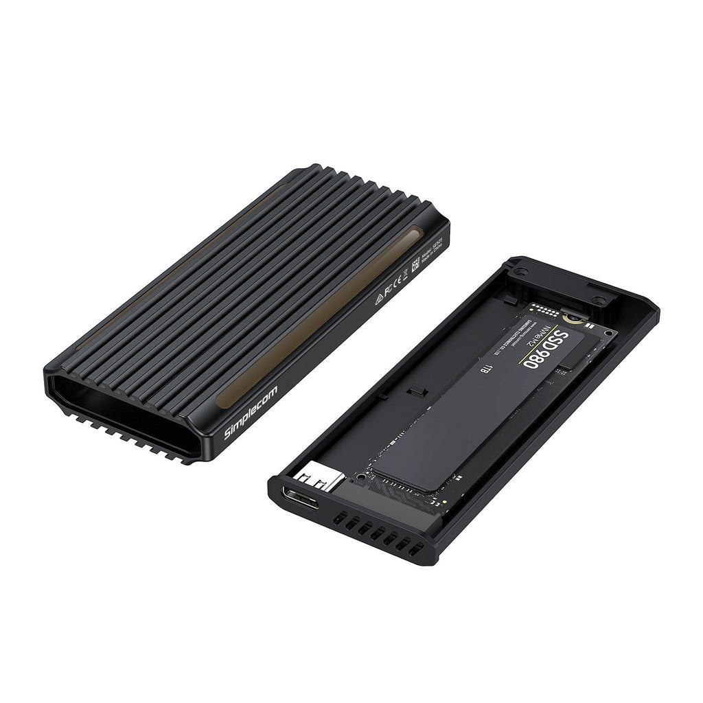 Simplecom SE525 NVMe / SATA M.2 SSD USB-C Enclosure with RGB Light USB 3.2 Gen 2 10Gbps - Image 3