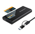 Simplecom SE530 NVMe / SATA M.2 SSD to USB-C Enclosure with SMART LED Screen USB 3.2 Gen 2 10Gbps - Image 1