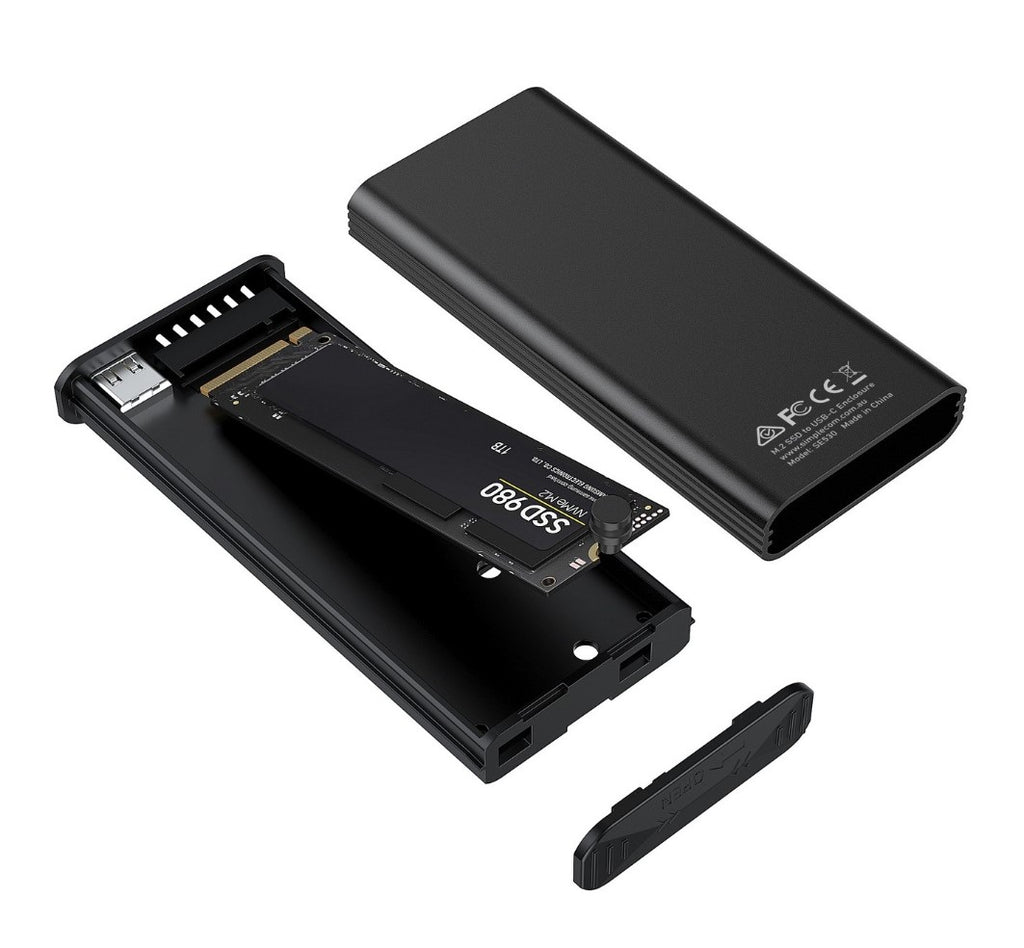 Simplecom SE530 NVMe / SATA M.2 SSD to USB-C Enclosure with SMART LED Screen USB 3.2 Gen 2 10Gbps - Image 3