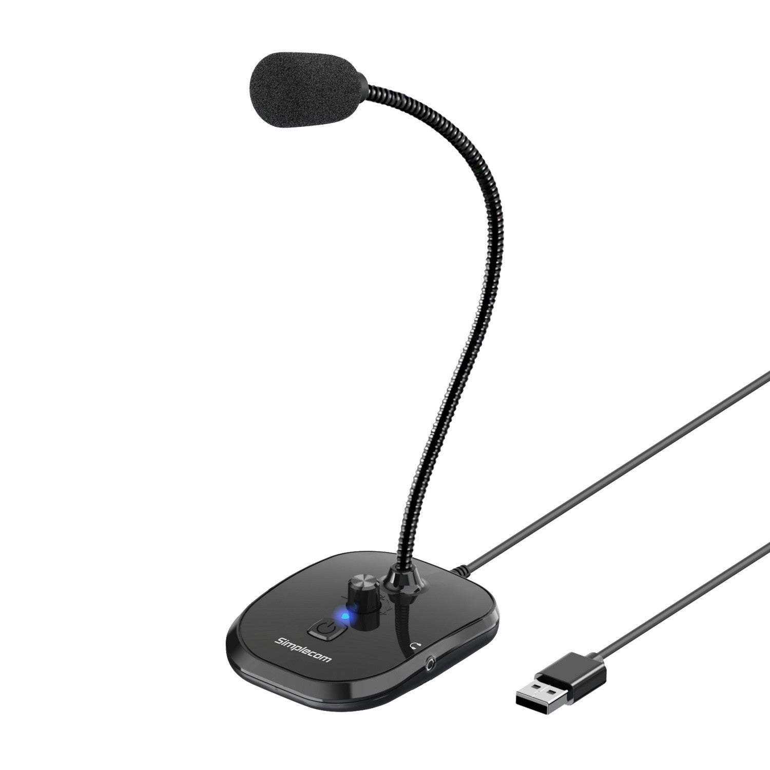 Simplecom UM360 Plug and Play USB Desktop Microphone with Headphone Jack - Image 5