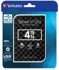 Verbatim 4TB 2.5" USB 3.0 Black Store'n'Go HDD Grid Design. - Image 1