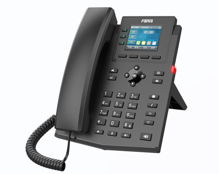 Fanvil X302-2 Wire IP Phone, 2.4-inch Color, RJ11 Interface and Supports 2-Wire Power, HD Voice, 6-Party Conferencing, 4 SIP Accounts - Image 2