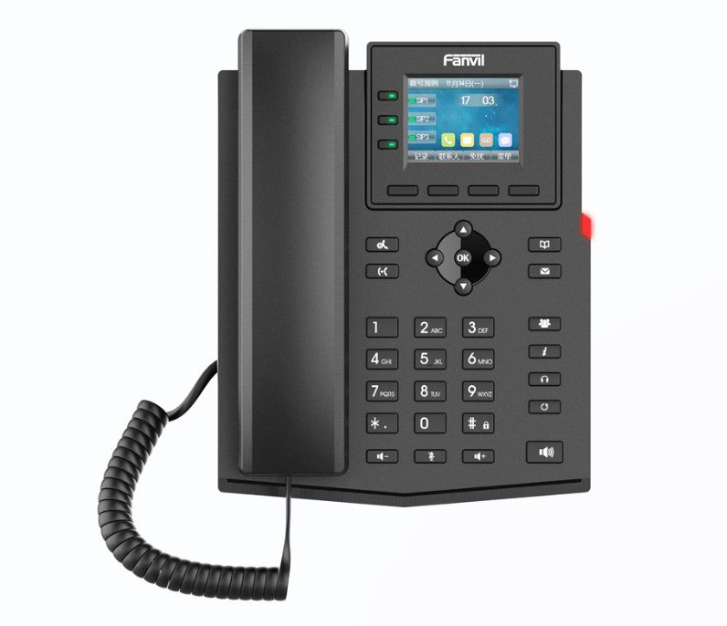 Fanvil X302-2 Wire IP Phone, 2.4-inch Color, RJ11 Interface and Supports 2-Wire Power, HD Voice, 6-Party Conferencing, 4 SIP Accounts - Image 3