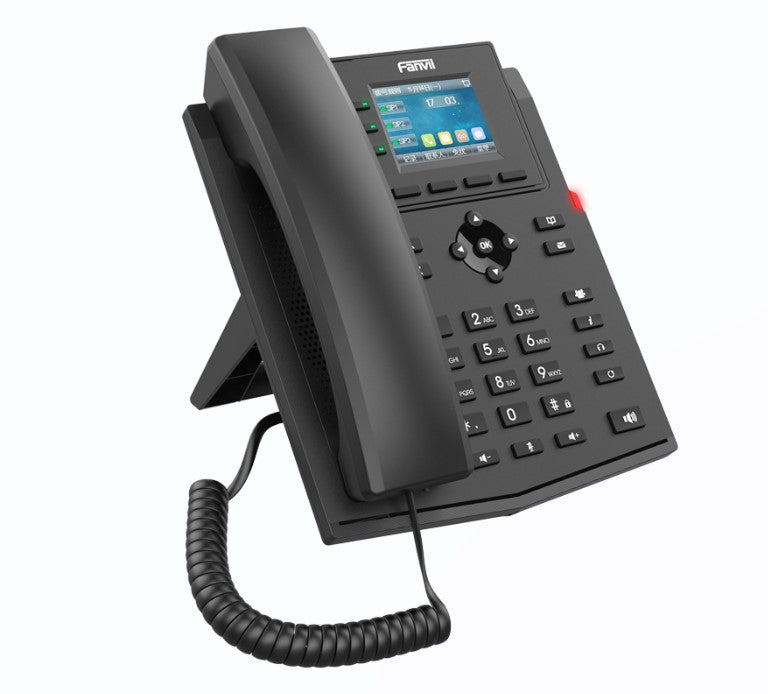 Fanvil X302-2 Wire IP Phone, 2.4-inch Color, RJ11 Interface and Supports 2-Wire Power, HD Voice, 6-Party Conferencing, 4 SIP Accounts - Image 1