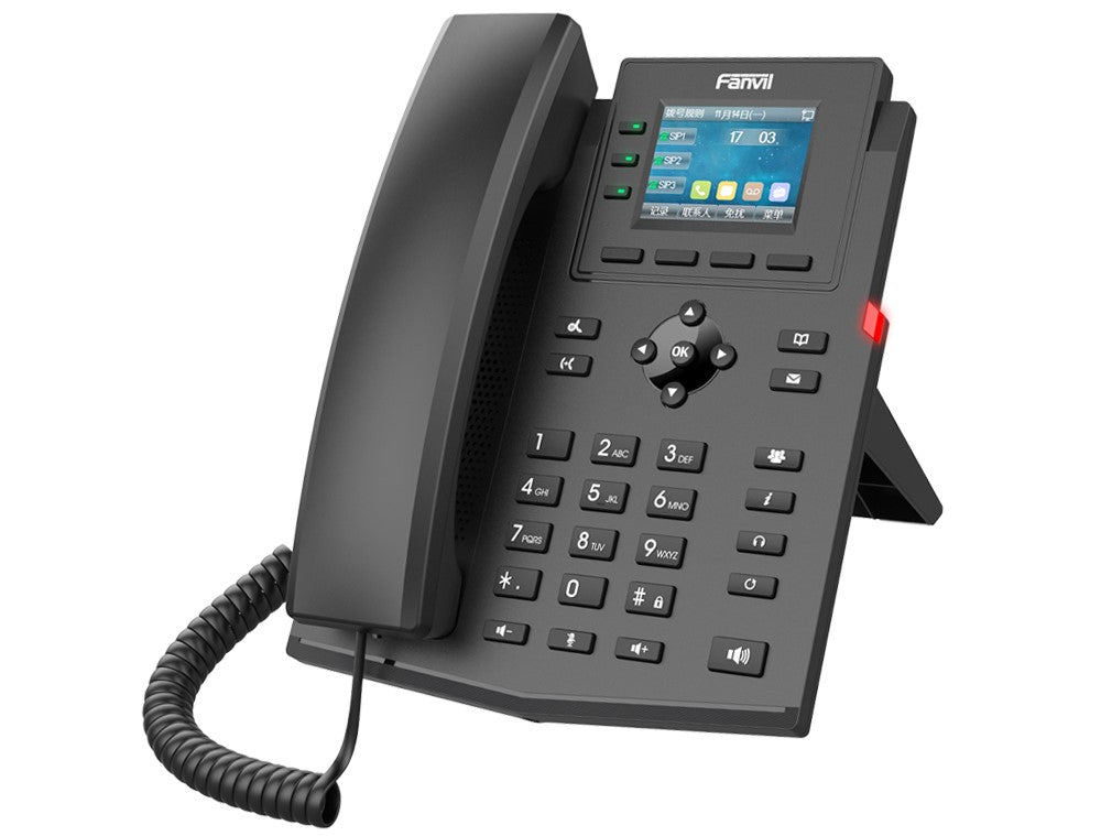 Fanvil X303-2 Wire IP Phone, 2.4-inch Color, RJ11 Interface and Supports 2-Wire Power, HD Voice, 6-Party Conferencing, 4 SIP Accounts - Image 3