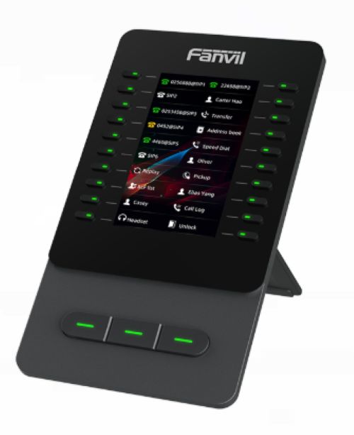 Fanvil EM60 multifunctional color‑screen expansion module for V65, V66,V66 Pro IPphones. 4.3inch color display 60 programmable DSS, dual‑color LED ind - Image 1